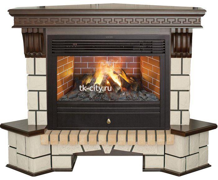 Каминокомплект RealFlame Stone Corner new 26 HL AO с  3D Novara