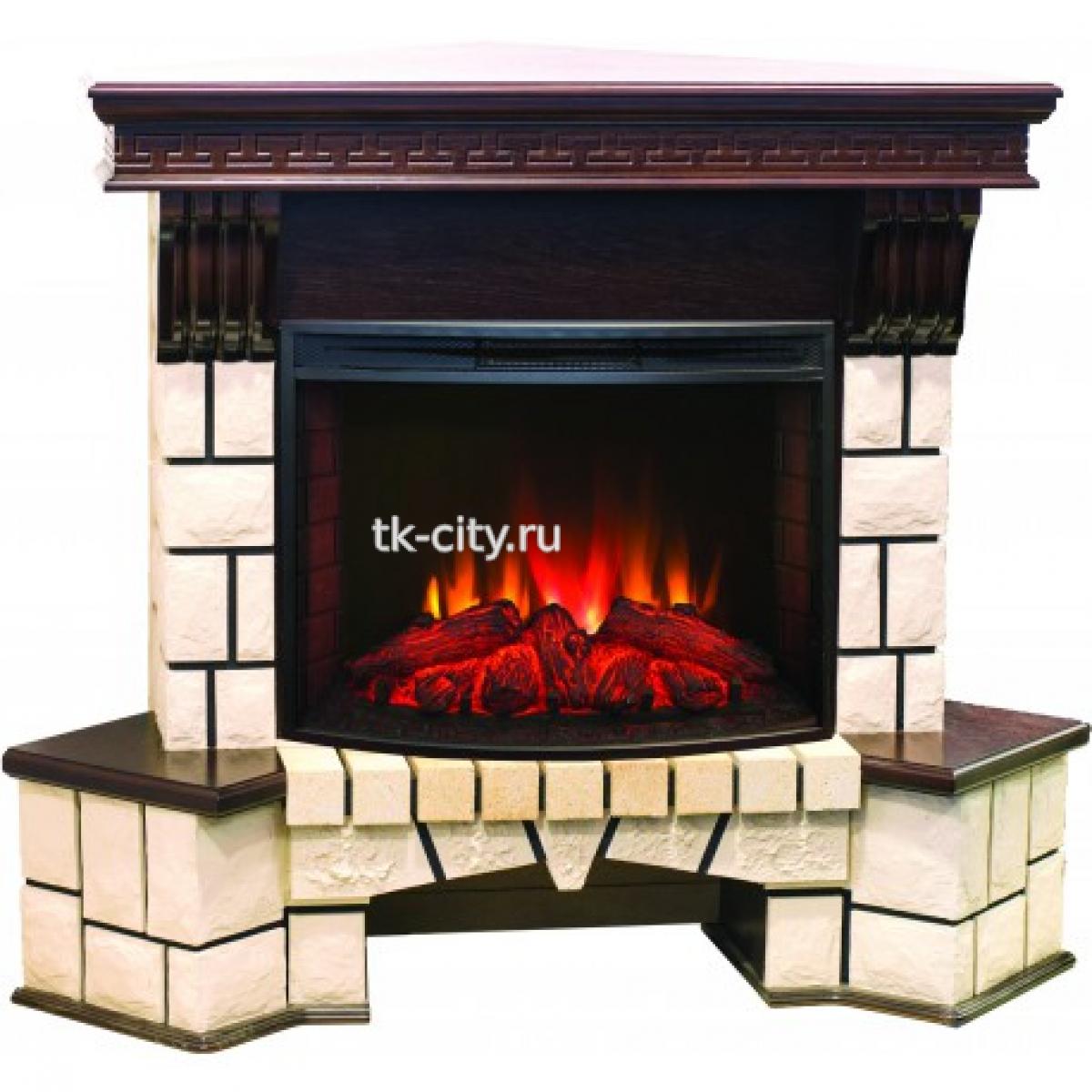 Каминокомплект RealFlame Stone New Corner угловой 25,5 AO с Evrika 25,5