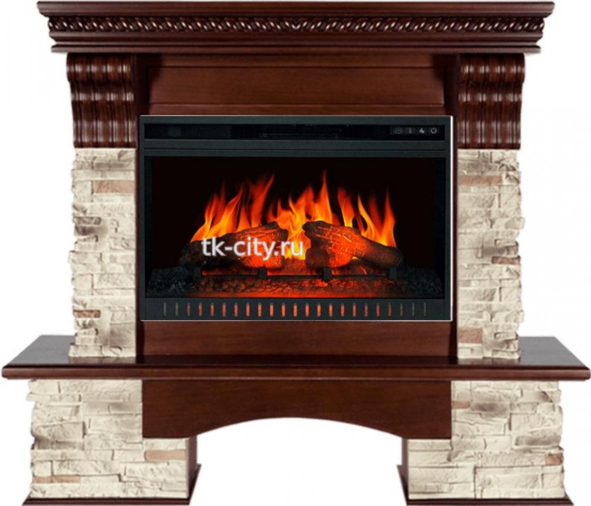 Каминокомплект Royal Flame Aberdeen - Темный дуб с очагом Vision 26 EF LED FX