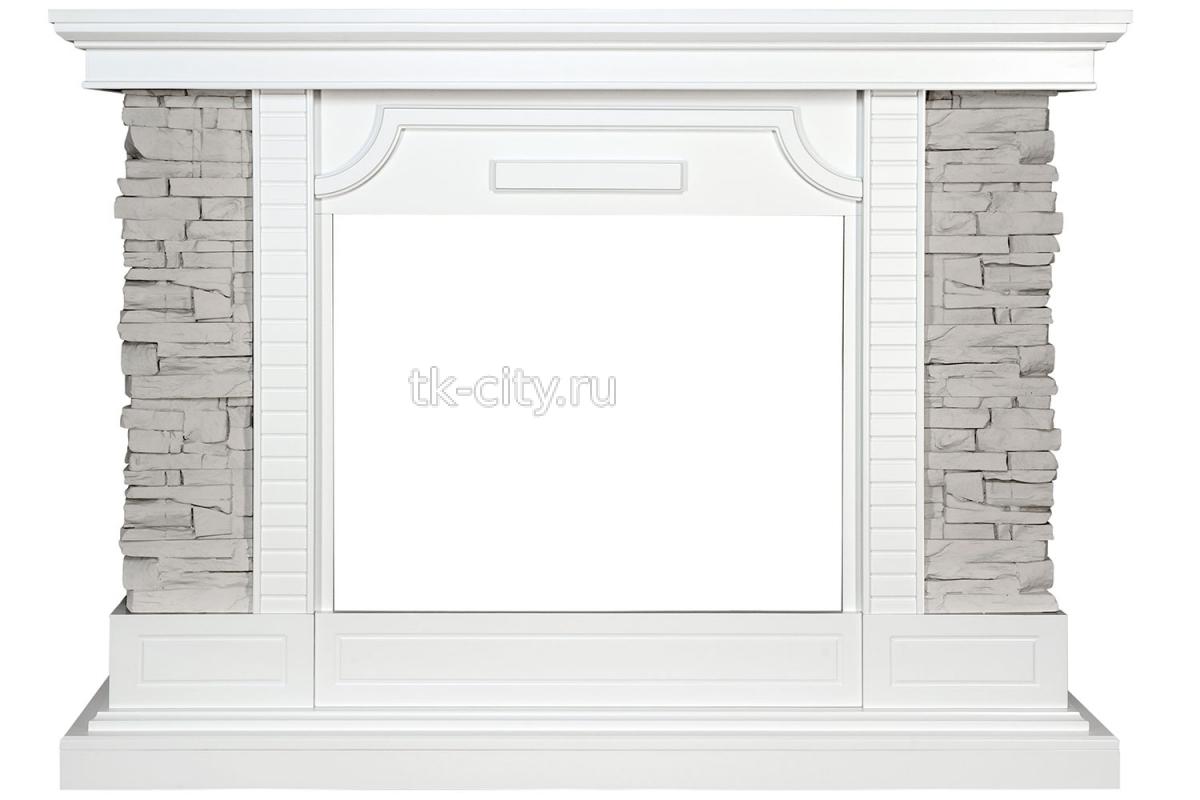 Каминокомплект Royal Flame Avignon - Белый / Сланец серый с очагом Vision 23 EF LED FX
