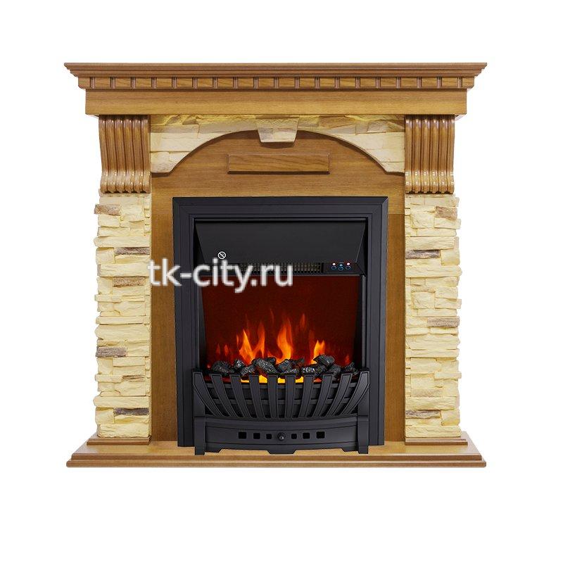 Каминокомплект Royal Flame Dublin - Дуб / Сланец с очагом Aspen Black