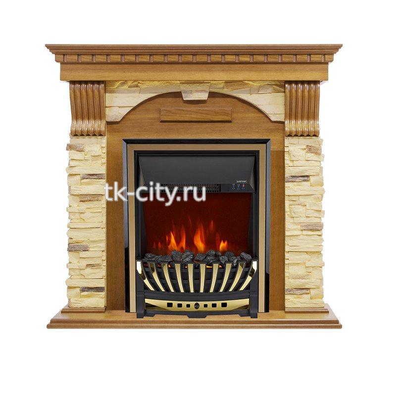 Каминокомплект Royal Flame Dublin - Дуб / Сланец с очагом Aspen Gold