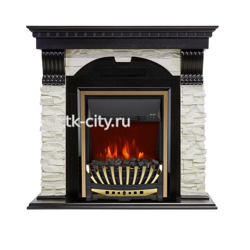 Каминокомплект Royal Flame Dublin - Венге / Сланец белый с очагом Aspen Gold