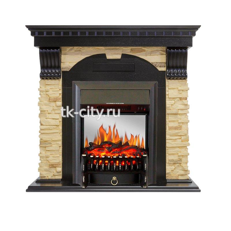 Каминокомплект Royal Flame Dublin - Венге / Сланец с очагом Fobos FX M Black