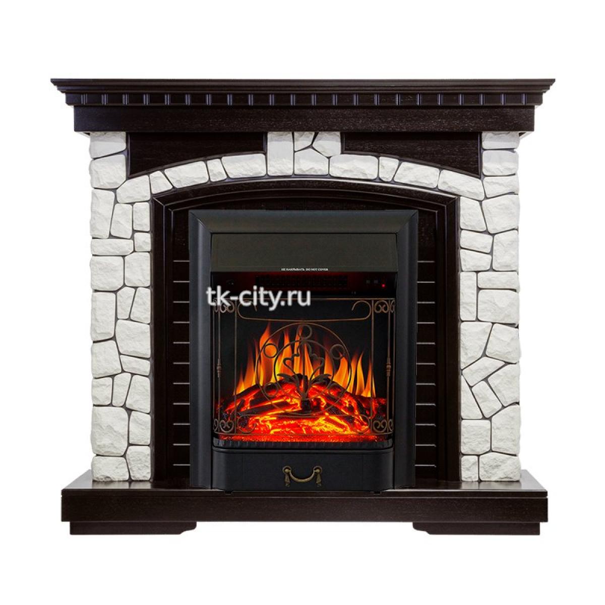 Каминокомплект Royal Flame Glasgow - Венге / Белый с очагом Majestic FX Black