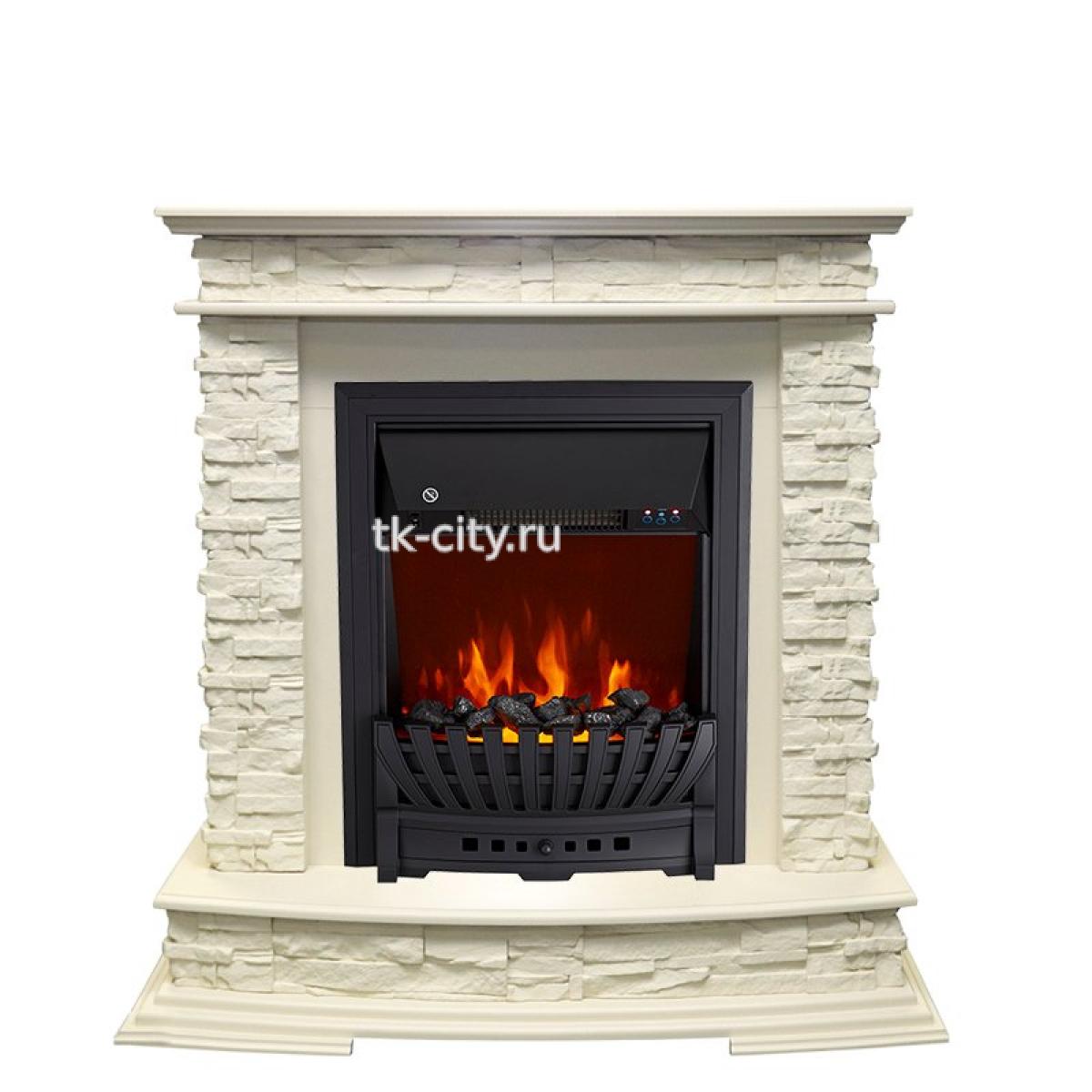 Каминокомплект Royal Flame Luzern - Слоновая кость с очагом Aspen Black