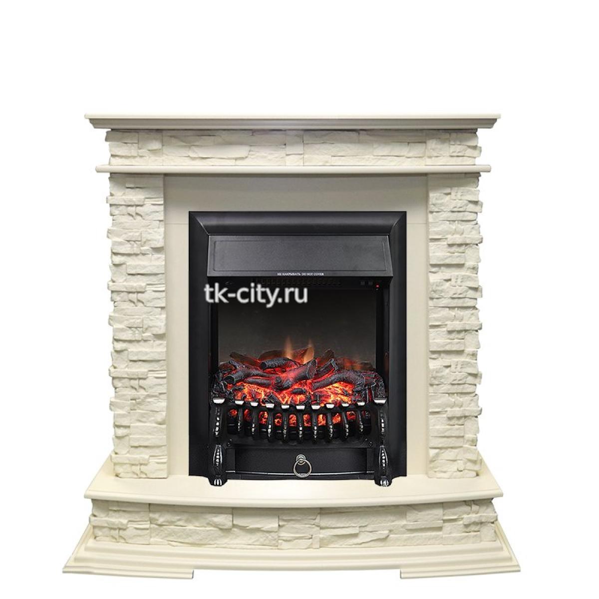 Каминокомплект Royal Flame Luzern - Слоновая кость с очагом Fobos FX Black