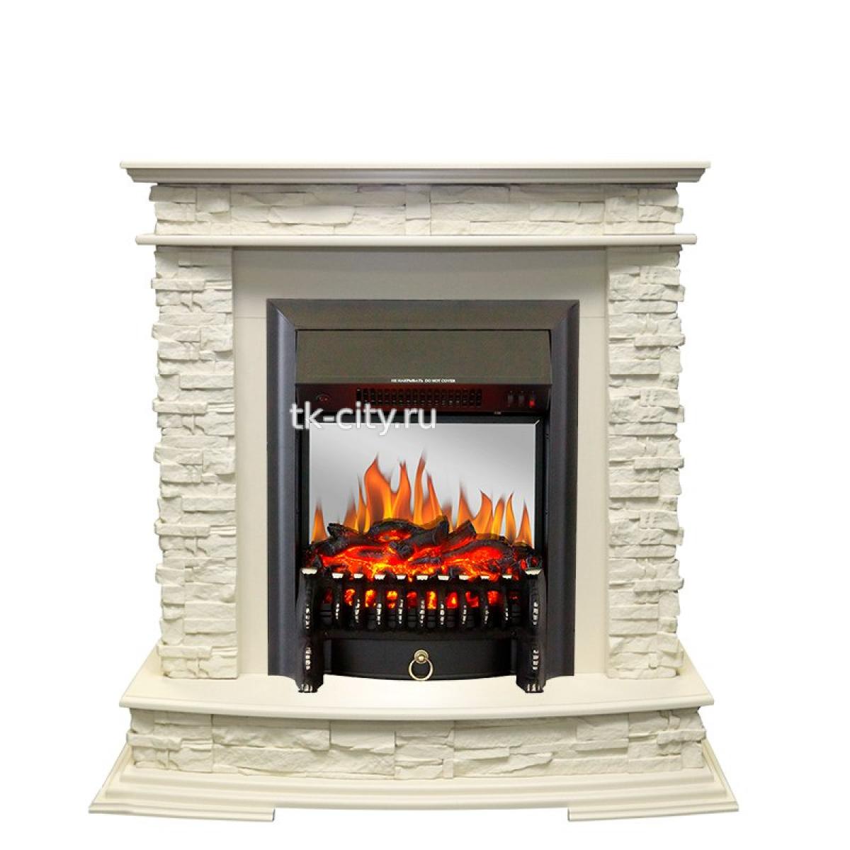 Каминокомплект Royal Flame Luzern - Слоновая кость с очагом Fobos FX M Black