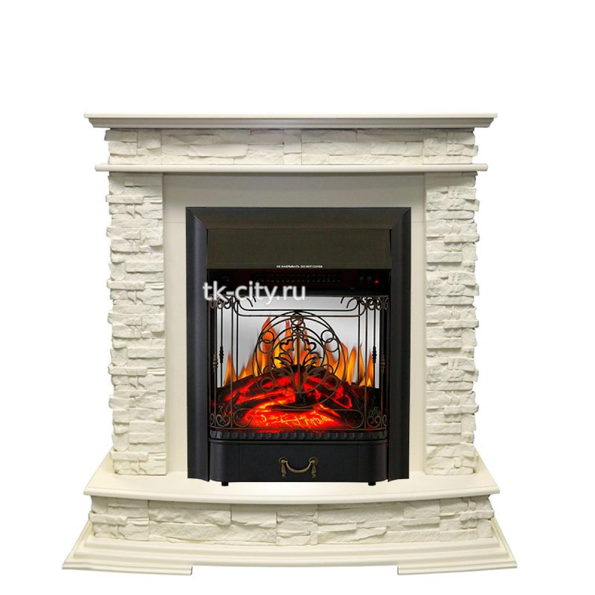 Каминокомплект Royal Flame Luzern - Слоновая кость с очагом Majestic FX M Black