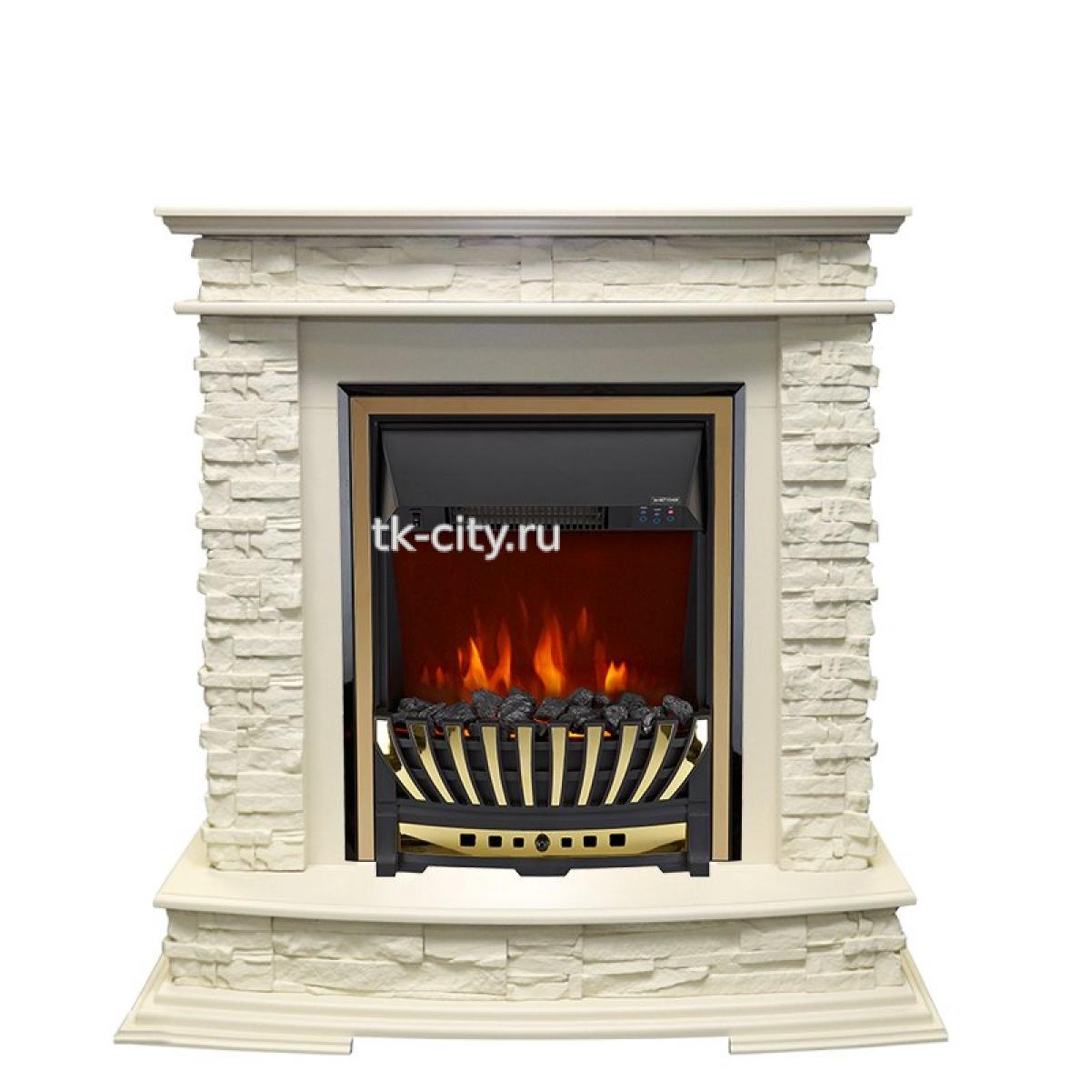 Каминокомплект Royal Flame Luzern - Слоновая кость с очагом Aspen Gold
