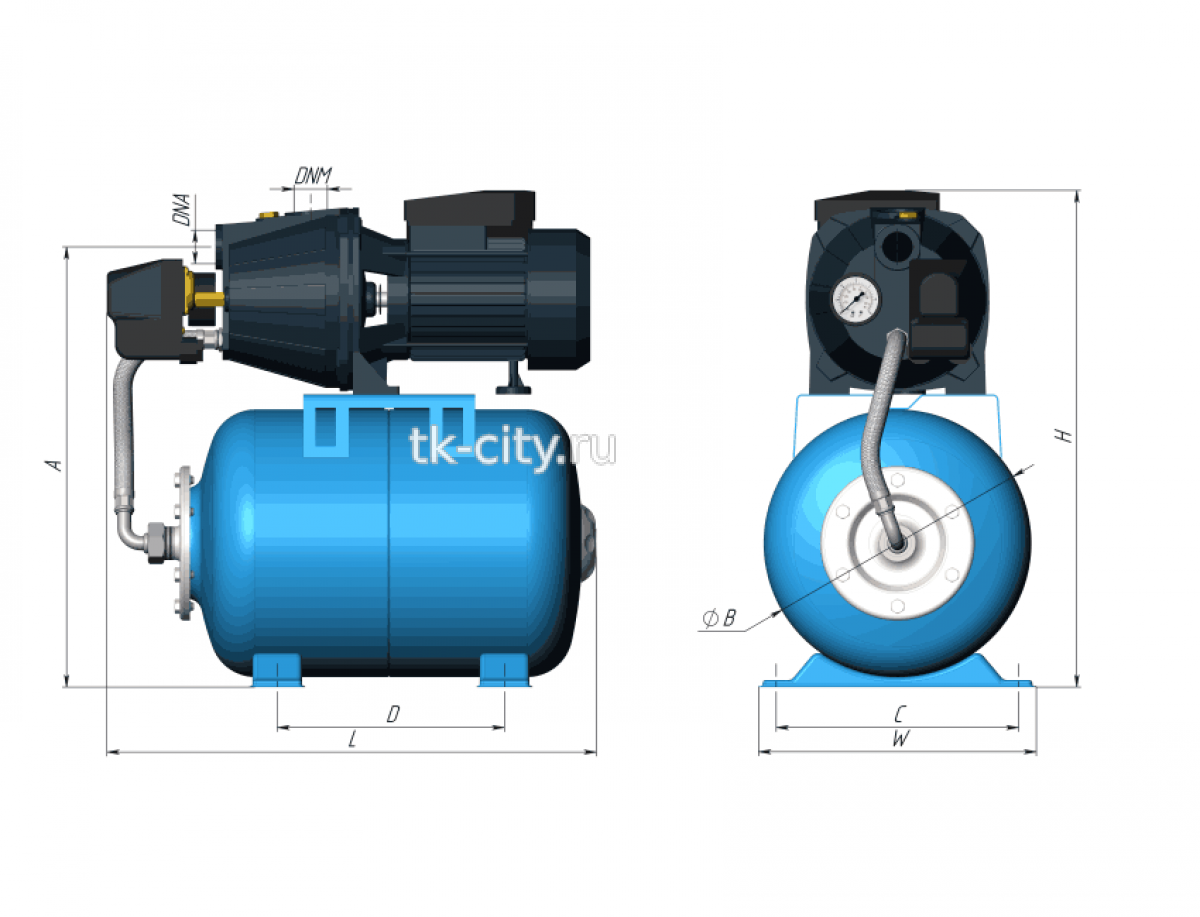 Насосная станция UNIPUMP Auto Jet 100 S-S (24л)