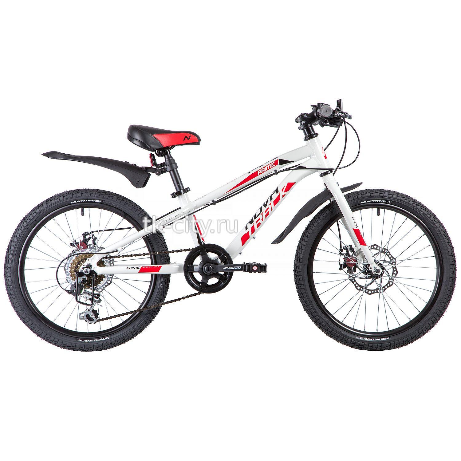 Подростковый горный (MTB) велосипед Novatrack Prime 20 Disc (2019) Белый