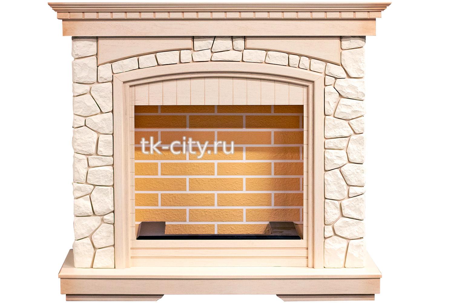 Портал Dimplex Glasgow - Слоновая кость с патиной/Белый