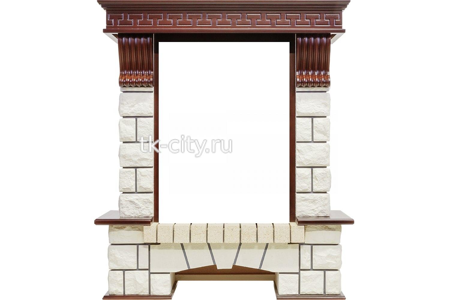 Портал Dimplex Pierre Luxe - Темный дуб / Белый (Высота 1060мм)