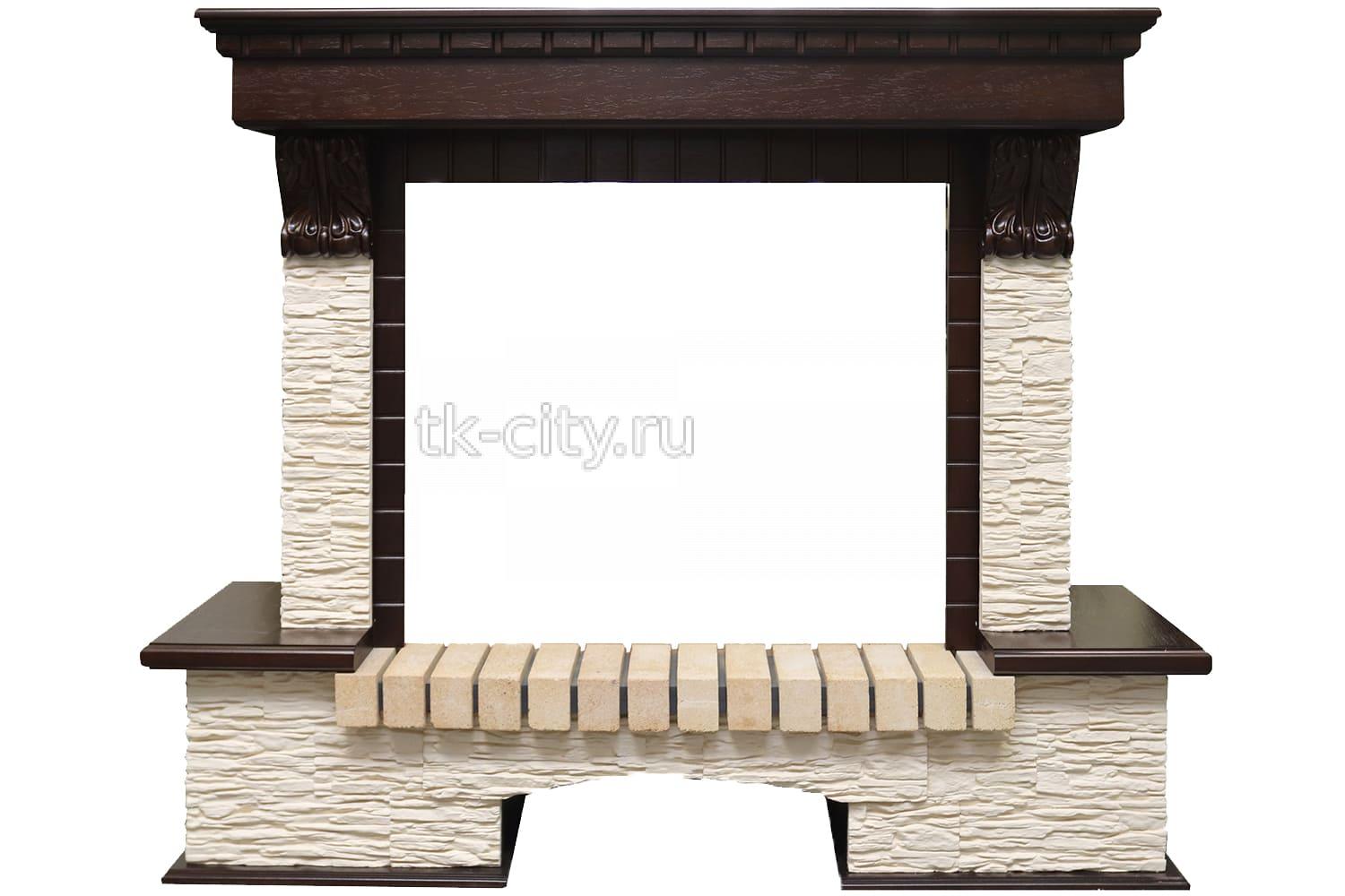 Портал Dimplex Pierre Luxe - Темный дуб / Сланец мелкий