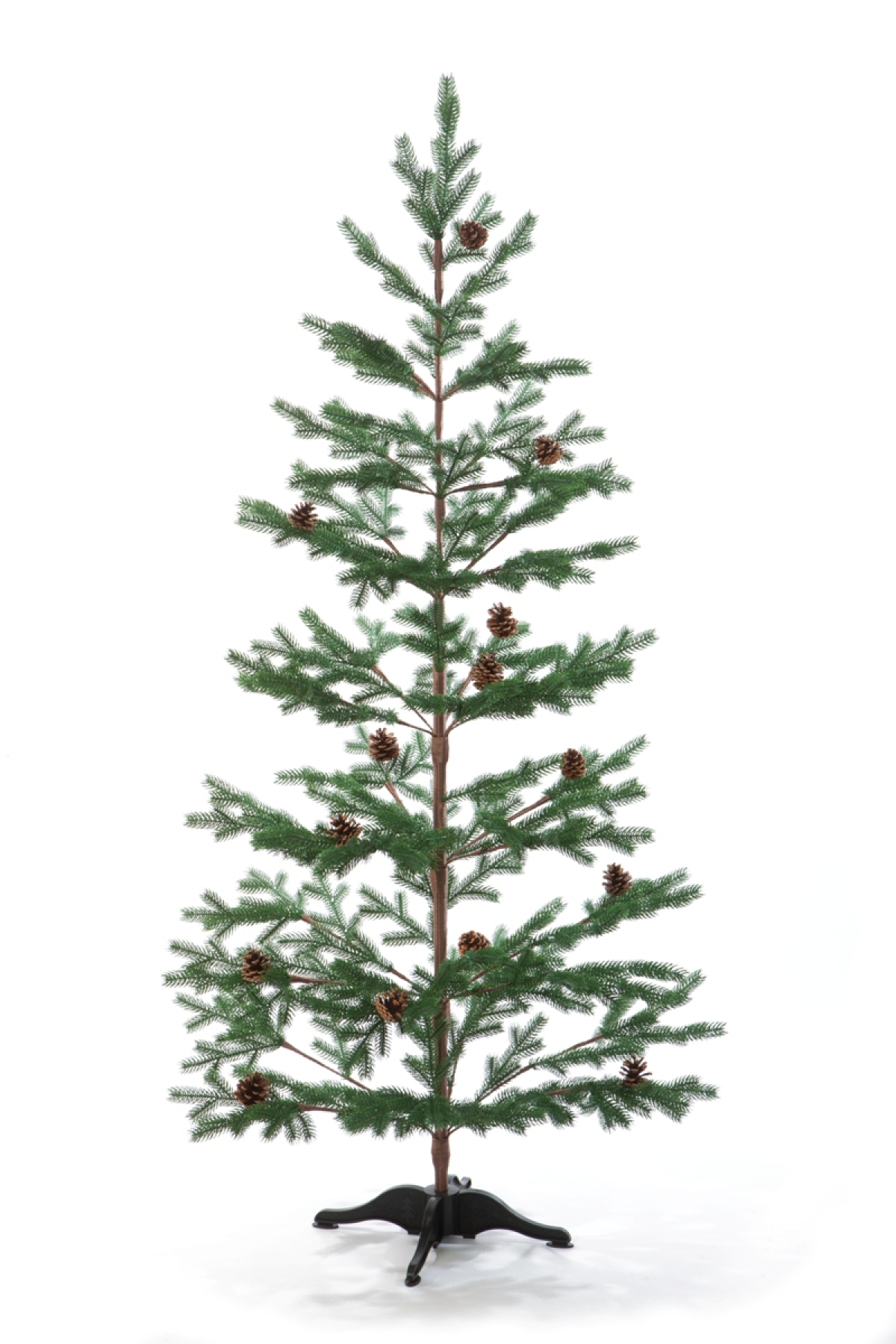 Crystal trees Ель искусственная Борго зеленая с шишками 210 см