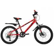 Подростковый горный (MTB) велосипед Novatrack Extreme 20 Disc (2021) Красный