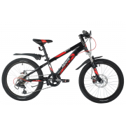 Подростковый горный (MTB) велосипед Novatrack Pointer Disc 20 (2021) Черный