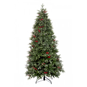 Crystal trees Ель искусственная Лаки заснеженная с ягодами 1.8 м