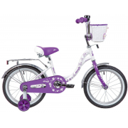 Детский велосипед Novatrack Butterfly 16 (2019) Белый-фиолетовый