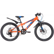 Подростковый горный (MTB) велосипед Novatrack Extreme 20 7 Disc (2020) Оранжевый