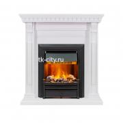 Каминокомлект Dimplex Orlean - Белый дуб с очагом Brookline Black