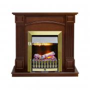 Каминокомплект Dimplex Boston - Темный дуб (Высота 925см) с очагом Danville Antique Brass FB2
