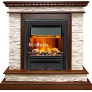 Каминокомплект Dimplex Calgary - Дуб / Сланец белый с очагом Brookline Black