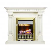 Каминокомплект Dimplex Dallas - Слоновая кость с патиной с очагом Danville Antique Brass FB2