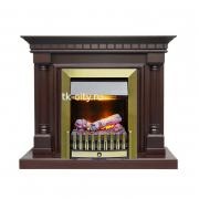 Каминокомплект Dimplex Dallas - Темный дуб с очагом Danville Antique Brass FB2