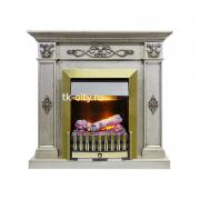 Каминокомплект Dimplex Derby - Old silver с очагом Danville Antique Brass FB2