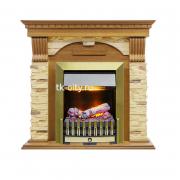 Каминокомплект Dimplex Dublin - Дуб / Сланец с очагом Danville Antique Brass FB2