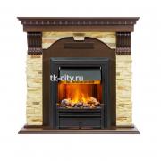 Каминокомплект Dimplex Dublin - Темный дуб / Сланец с очагом Brookline Black