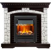 Каминокомплект Dimplex Glasgow - Венге / Белый с очагом Brookline Black