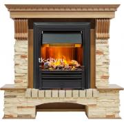 Каминокомплект Dimplex Pierre Luxe - Дуб / Сланец с очагом Brookline Black