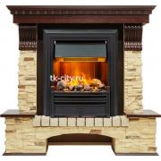 Каминокомплект Dimplex Pierre Luxe - Темный дуб / Сланец (Высота 1050мм) с очагом Brookline Black