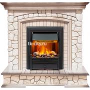 Каминокомплект Dimplex Preston - Белый/Слоновая кость с патиной с очагом Brookline Black