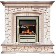 Каминокомплект Dimplex Preston - Белый/Слоновая кость с патиной с очагом Cavendish