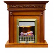 Каминокомплект Dimplex Valletta - Орех с очагом Danville Antique Brass FB2