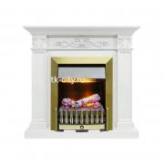 Каминокомплект Dimplex Verona - Белый дуб с очагом Danville Antique Brass FB2