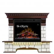 Каминокомплект Dimplex Pierre Luxe угловой - Темный дуб / Белый с очагом Symphony 26 DF2624-L