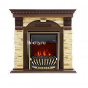 Каминокомплект Royal Flame Dublin - Темный дуб / Сланец с очагом Aspen Gold