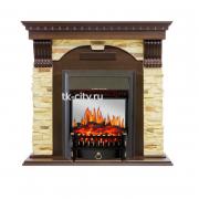 Каминокомплект Royal Flame Dublin - Темный дуб / Сланец с очагом Fobos FX M Black