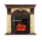 Каминокомплект Royal Flame Dublin - Темный дуб / Сланец с очагом Majestic FX Black