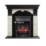 Каминокомплект Royal Flame Dublin - Венге / Сланец белый с очагом Fobos FX Black