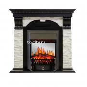 Каминокомплект Royal Flame Dublin - Венге / Сланец белый с очагом Fobos FX M Black