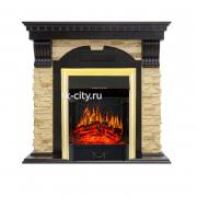 Каминокомплект Royal Flame Dublin - Венге / Сланец с очагом Majestic FX Brass