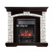 Каминокомплект Royal Flame Glasgow - Венге / Белый с очагом Fobos FX Black