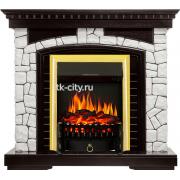 Каминокомплект Royal Flame Glasgow - Венге / Белый с очагом Fobos FX Brass
