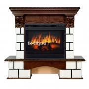 Каминокомплект Royal Flame Pierre Luxe - Белый / Темный дуб с очагом Vision 23 EF LED 3D FX
